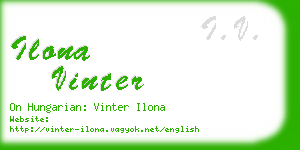 ilona vinter business card